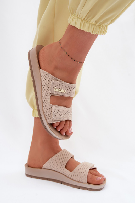 Damespantoffels INBLU AG000015 beige