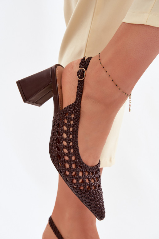 met patronen Damessandalen met hoge hakken CzekoladoIne Kedira