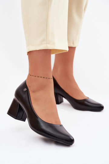 Zwarte schoenen met hakken Vinceza 62292 2