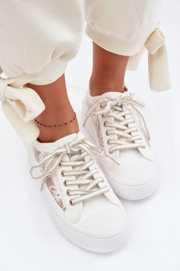 Vrijetijdsschoenen met kant met platform Lee Cooper LCIN-26-44-4480 Initte kleur