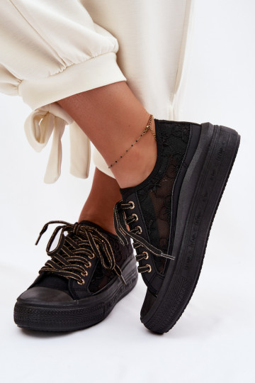 Vrijetijdsschoenen met kant met platform Lee Cooper LCIN-26-44-4479 zInart 2