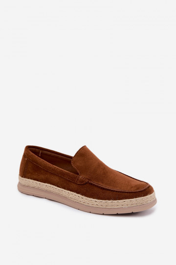 Mocassins espadrilles voor mannen bruine kleur Rexton