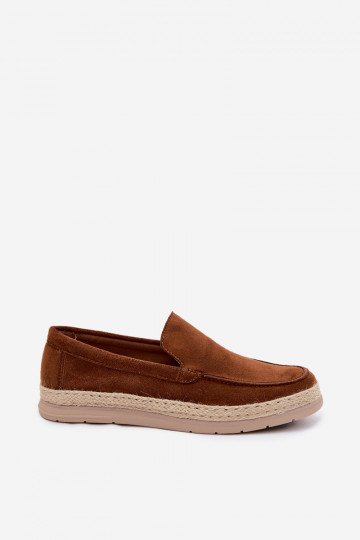 Mocassins espadrilles voor mannen bruine kleur Rexton 2