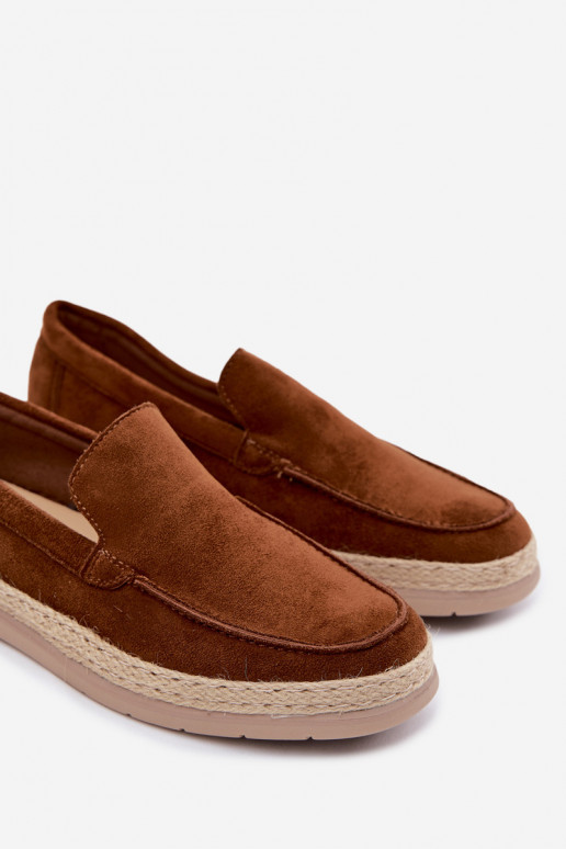 Mocassins espadrilles voor mannen bruine kleur Rexton