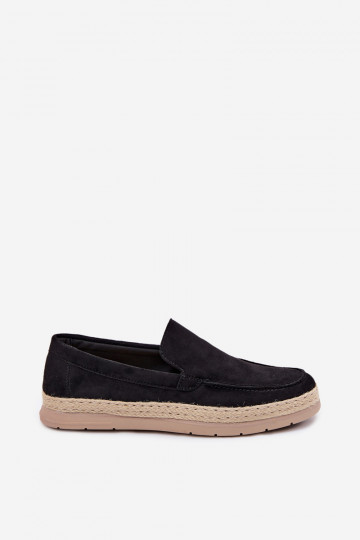 Heren mocassins espadrilles zwart Rexton 2