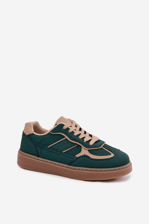 Laag Sneakers model schoenen Dames groene kleur Brenelle