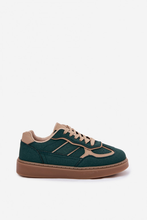 Laag Sneakers model schoenen Dames groene kleur Brenelle