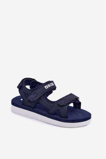 Dames sportieve sandalen met plateau Big Star LL274792 donkerblauw