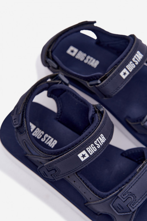 Dames Sportieve stijl sandalen met platform Big Star LL274792 donkerblauIn