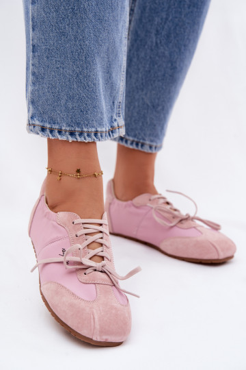 van suède Sneakers model schoenen Lage dames Big Star TT274600 roze 2