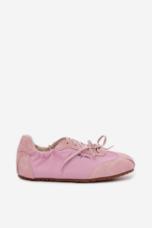 van suède Sneakers model schoenen Lage dames Big Star TT274600 roze