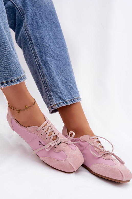 van suède Sneakers model schoenen Lage dames Big Star TT274600 roze