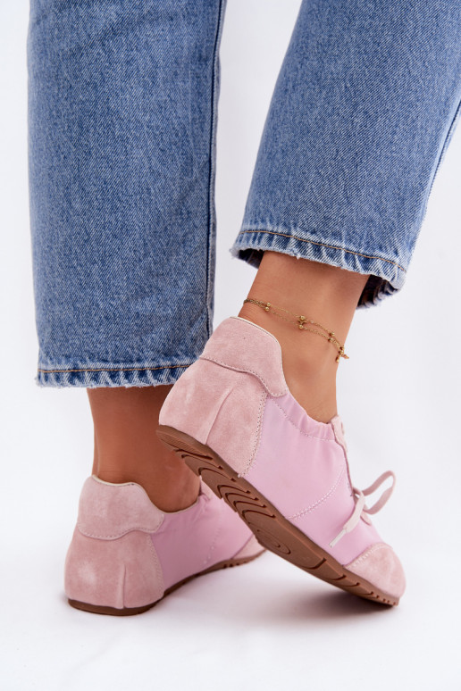 van suède Sneakers model schoenen Lage dames Big Star TT274600 roze