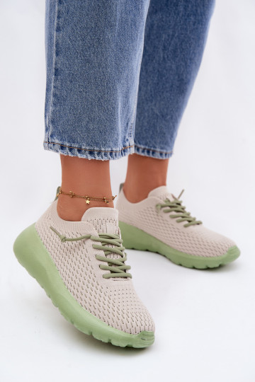 materiaal sportschoenen Dames beige Helinae 2