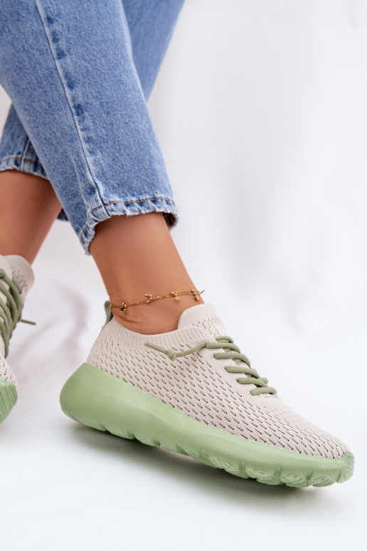 materiaal sportschoenen Dames beige Helinae