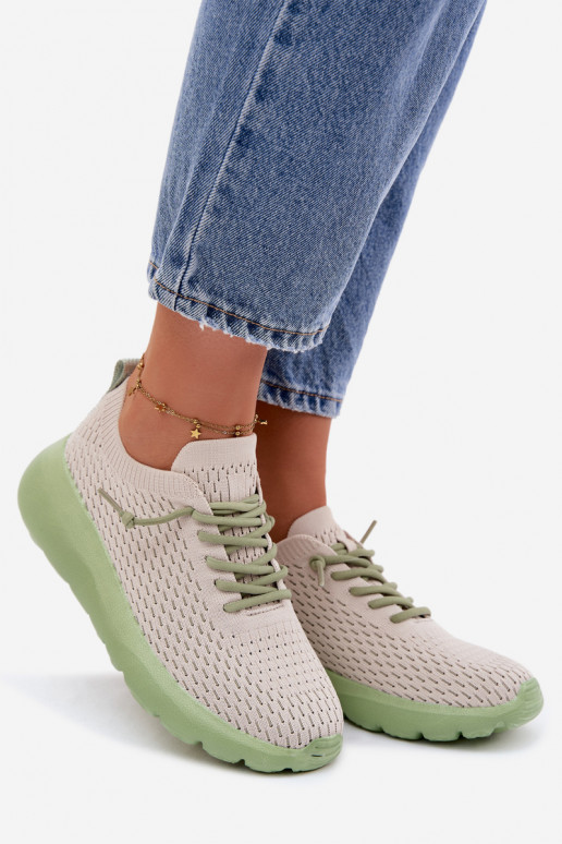 materiaal sportschoenen Dames beige Helinae