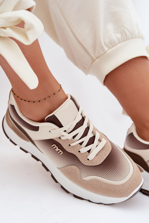 Sneakers model schoenen Dames met platform bruine kleur Lelmira