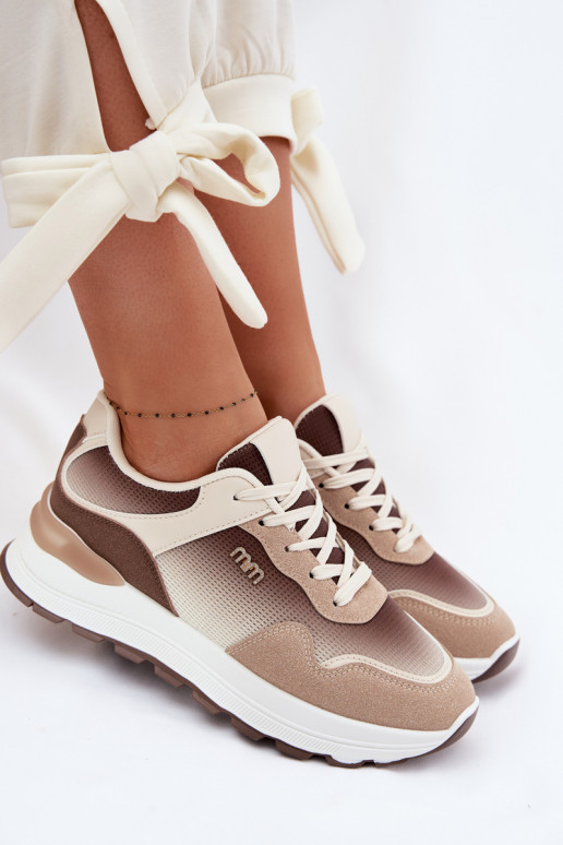 Sneakers model schoenen Dames met platform bruine kleur Lelmira