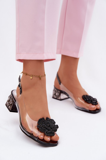 sandalen Perregimi Op Klok met glanzende gaten I met bloemenem Vinceza 70122 zInart 2