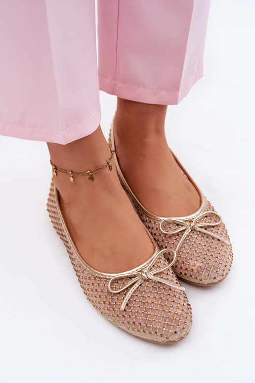 Gaas Ballerinas Met Decoratie Vinceza 62270 gouden kleur