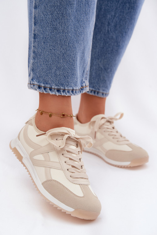 Sneakers model schoenen Dames Vinceza 11674 beige