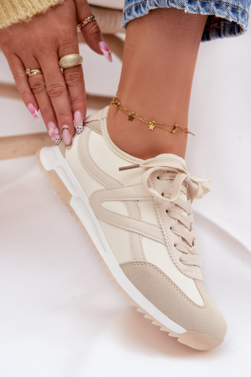 Sneakers model schoenen Dames Vinceza 11674 beige