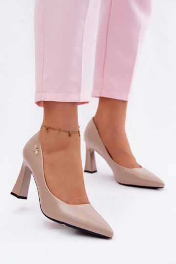 Elegante schoenen met hakken Vinceza 62276 zandkleur