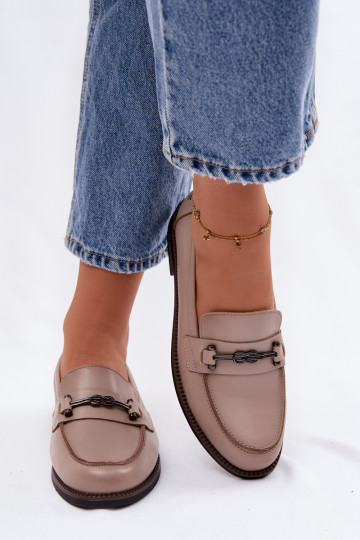 dames mocassins Leer Vinceza 18132 beige