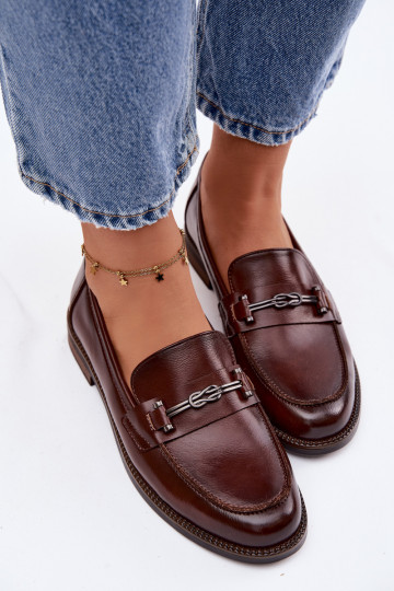 dames mocassins Leer Vinceza 18132 bruine kleur