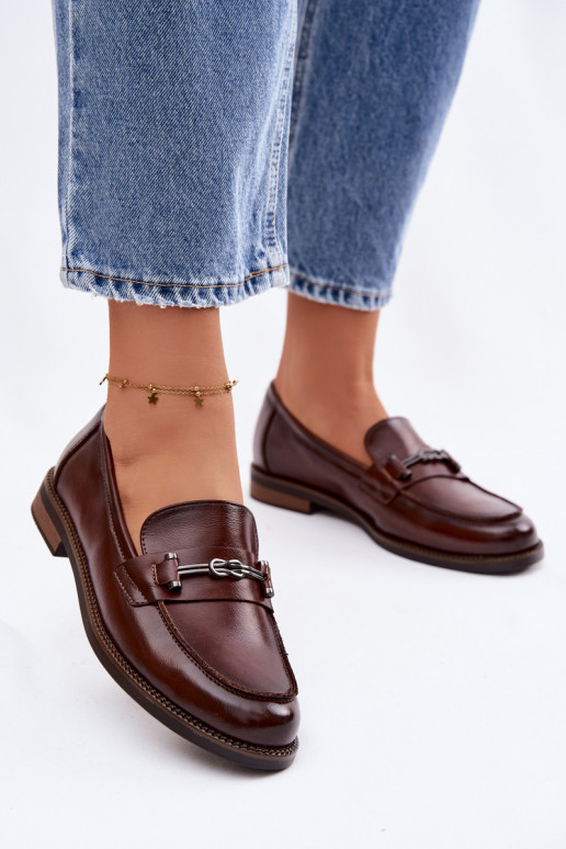 dames mocassins Leer Vinceza 18132 bruine kleur