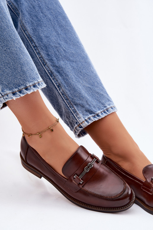 dames mocassins Leer Vinceza 18132 bruine kleur