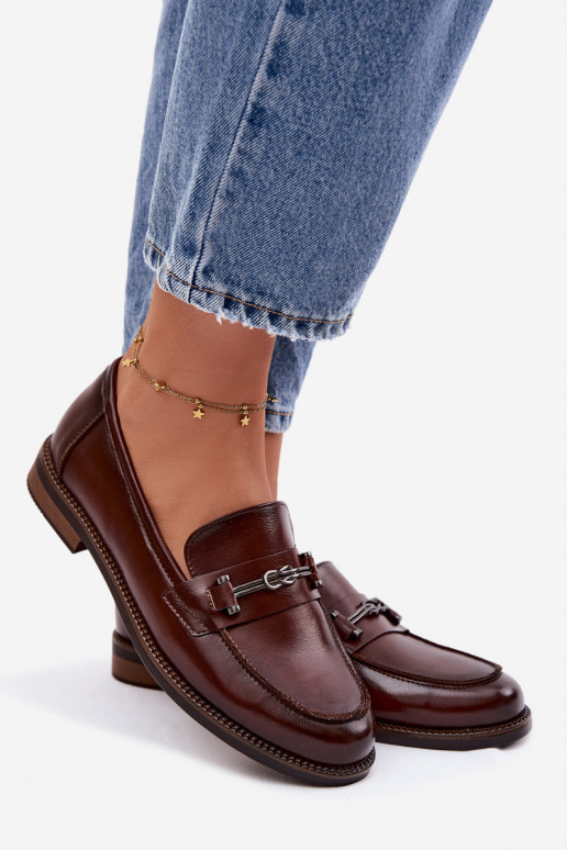 dames mocassins Leer Vinceza 18132 bruine kleur