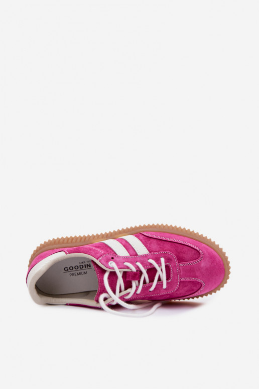 van suède Sneakers model schoenen Dames met platform roze Het heeftrisae