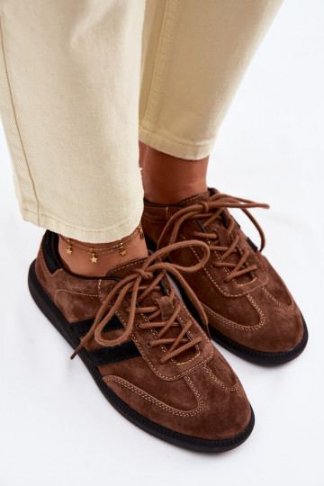 Suède sneakers voor dames bruin Ismina