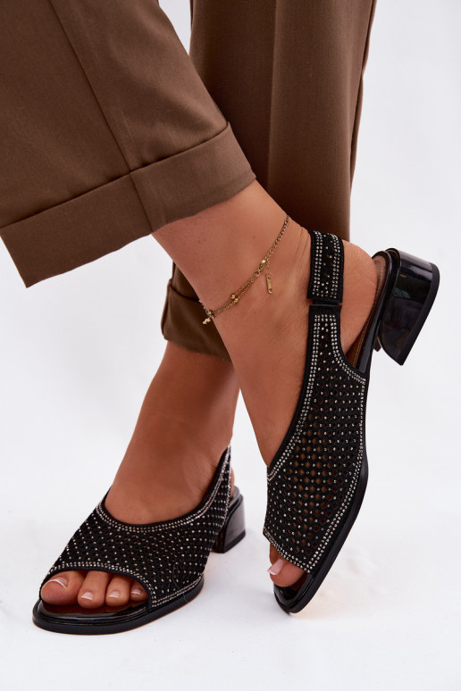 Versierd OpengeInerkte sandalen Dames van suède Op Klok D&A CR61-3131 zInart