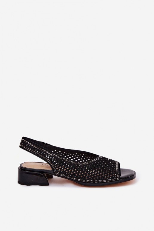 Versierd OpengeInerkte sandalen Dames van suède Op Klok D&A CR61-3131 zInart