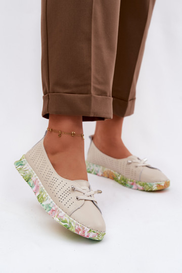 Leer schoenen Dames S.Barski GR61-5970 beige 2