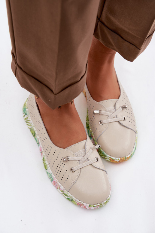 Leer schoenen Dames S.Barski GR61-5970 beige