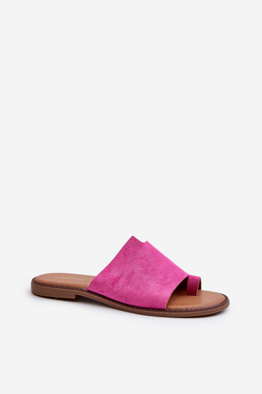 Dames Suede pantoffels Slippers roze Amite