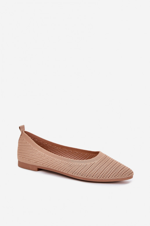 Gaas Ballerinas van stof Dames beige Sarina