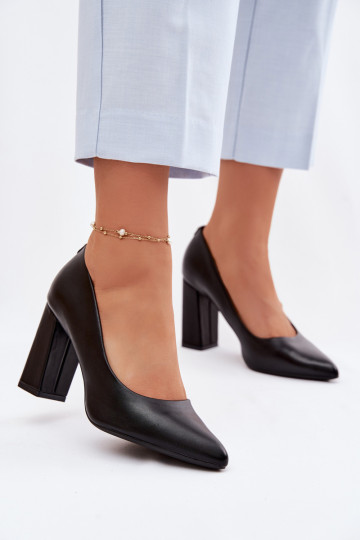 Pumps van kunstleer Sergio Leone PB216 zwarte kleur