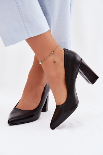 Pumps van kunstleer Sergio Leone PB216 zwarte kleur 2