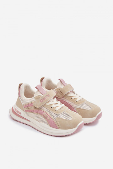 schoenen Kindersneakers Big Star TT374151 HI-POLY SYSTEM beige-roze