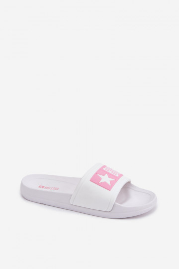 Kinderslippers Big Star TT374A002 wit-roze
