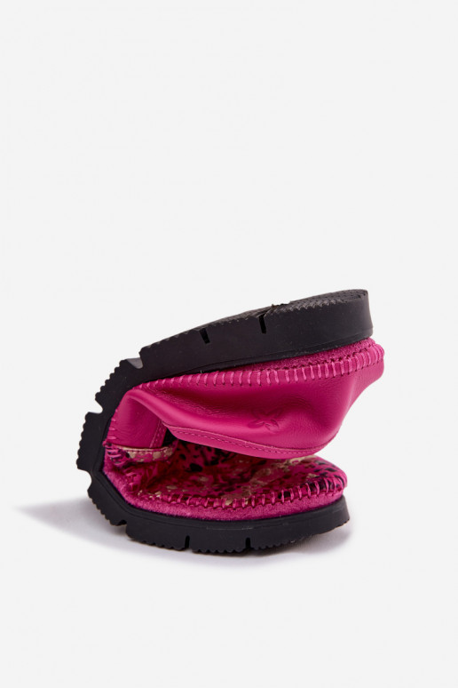 Leren damesslip-on schoenen Het heeftciejka 03512-73 roze