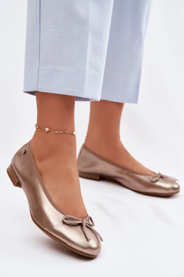 Dames ballerina's Tai turiciejka P6800-25 goudkleurig 2