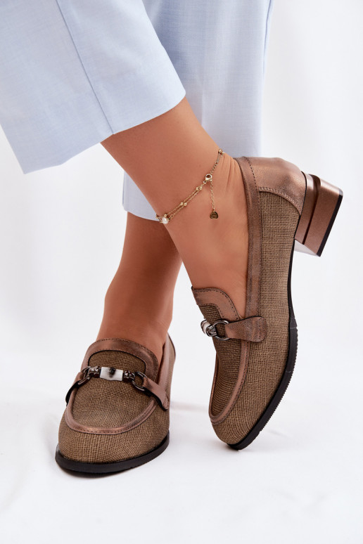 schoenen Dames met hakken Met sierlijk Detalem bruine kleur Meliva