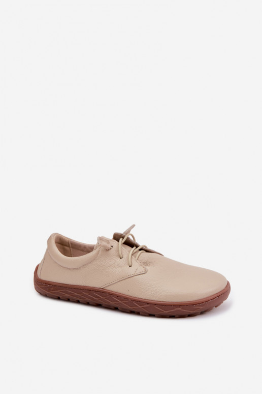 Leer schoenen Barefoot Dames Zazoo 10189 beige