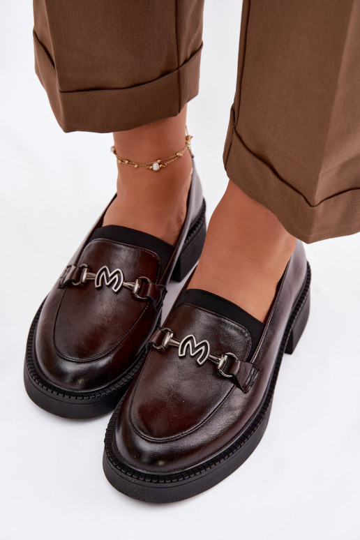 Leer dames mocassins Met sierlijk Detalem Vinceza 39985 CzekoladoIne