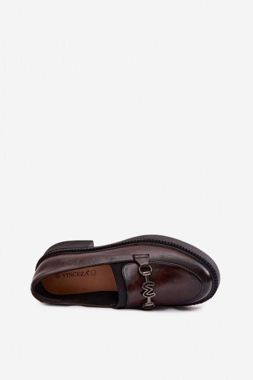 Leer dames mocassins Met sierlijk Detalem Vinceza 39985 CzekoladoIne